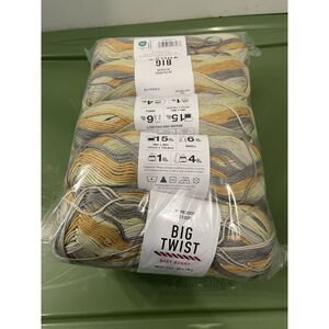 Big Twist Baby Bunny Safety Town Stripe Yarn Lot (10) - Dye Lot 348979
